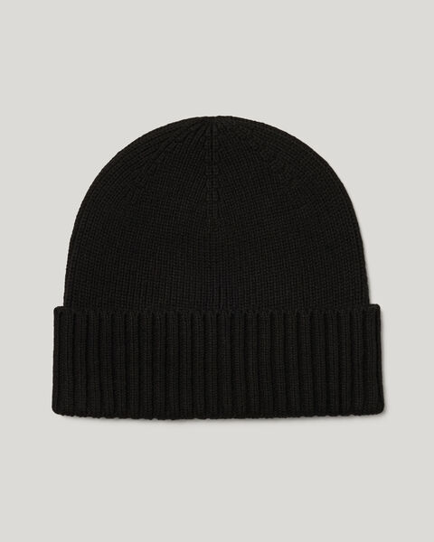 Knitted Beanie, Black, hi-res